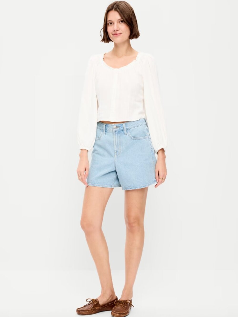 High Waisted Baggy Jean Shorts - Old Navy